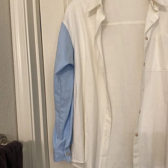 Misslola color blocked button up blouse - Picture 4 of 5